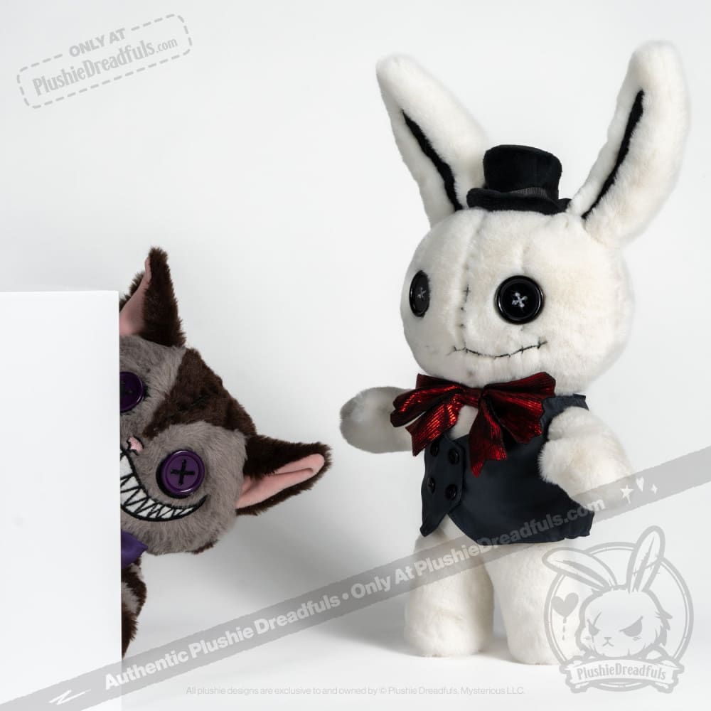Victorian McGee's White Rabbit Plush Toy - Soft & Cuddly Stuffed Animal for Kids, Collectors & Home Decor | Perfect Gift for Birthdays, Christmas & Nursery Decorations