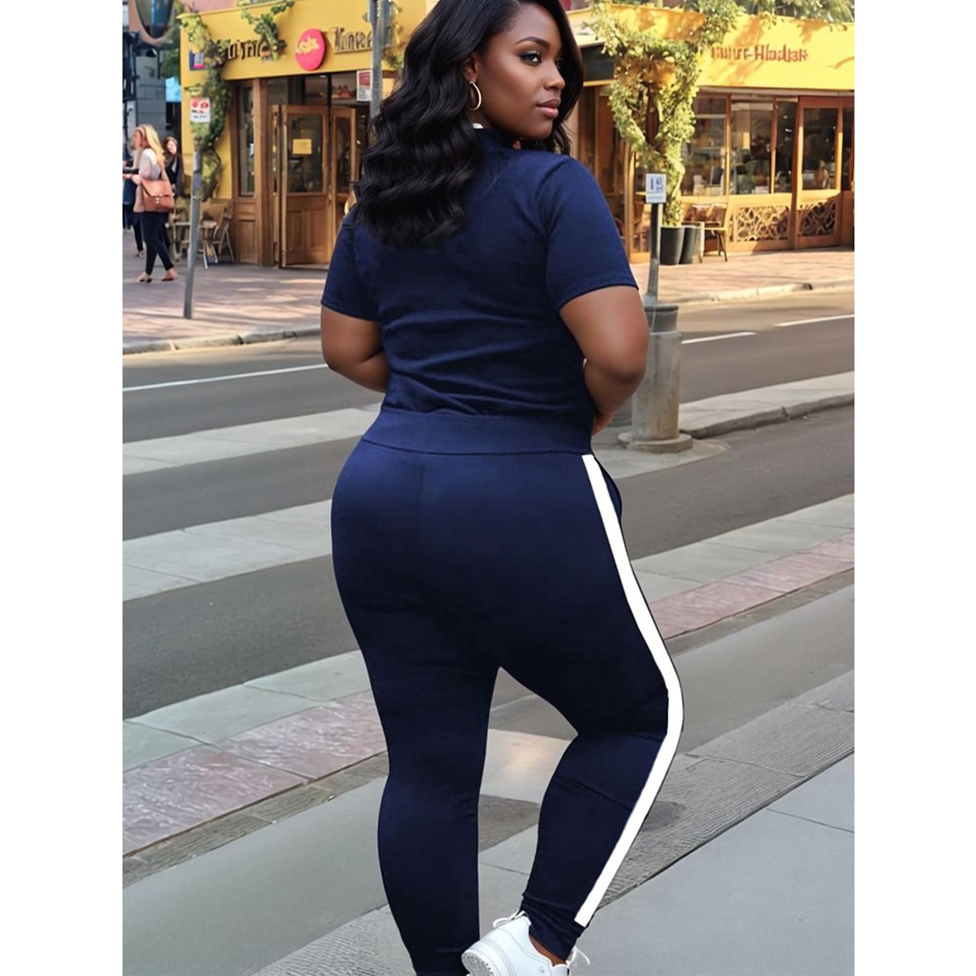 Remxi Women's 2-Piece Workout Sets - Jogging Sweat Suits with Tops & Long Sweatpants | Gym, Yoga, Running & Lounge Wear