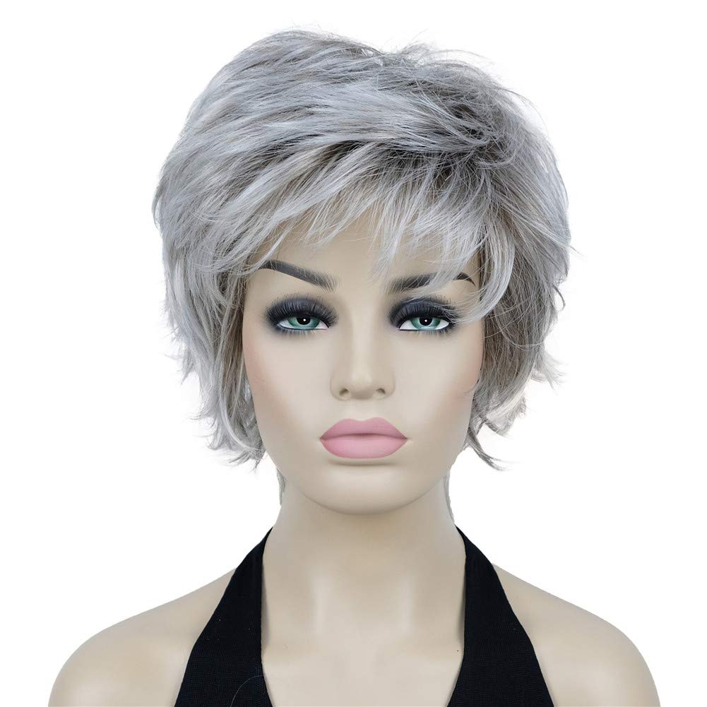 Stylish Short Layered Shaggy Synthetic Wig with Bangs for Women - Perfect for Cosplay, Halloween & Daily Fashion Looks