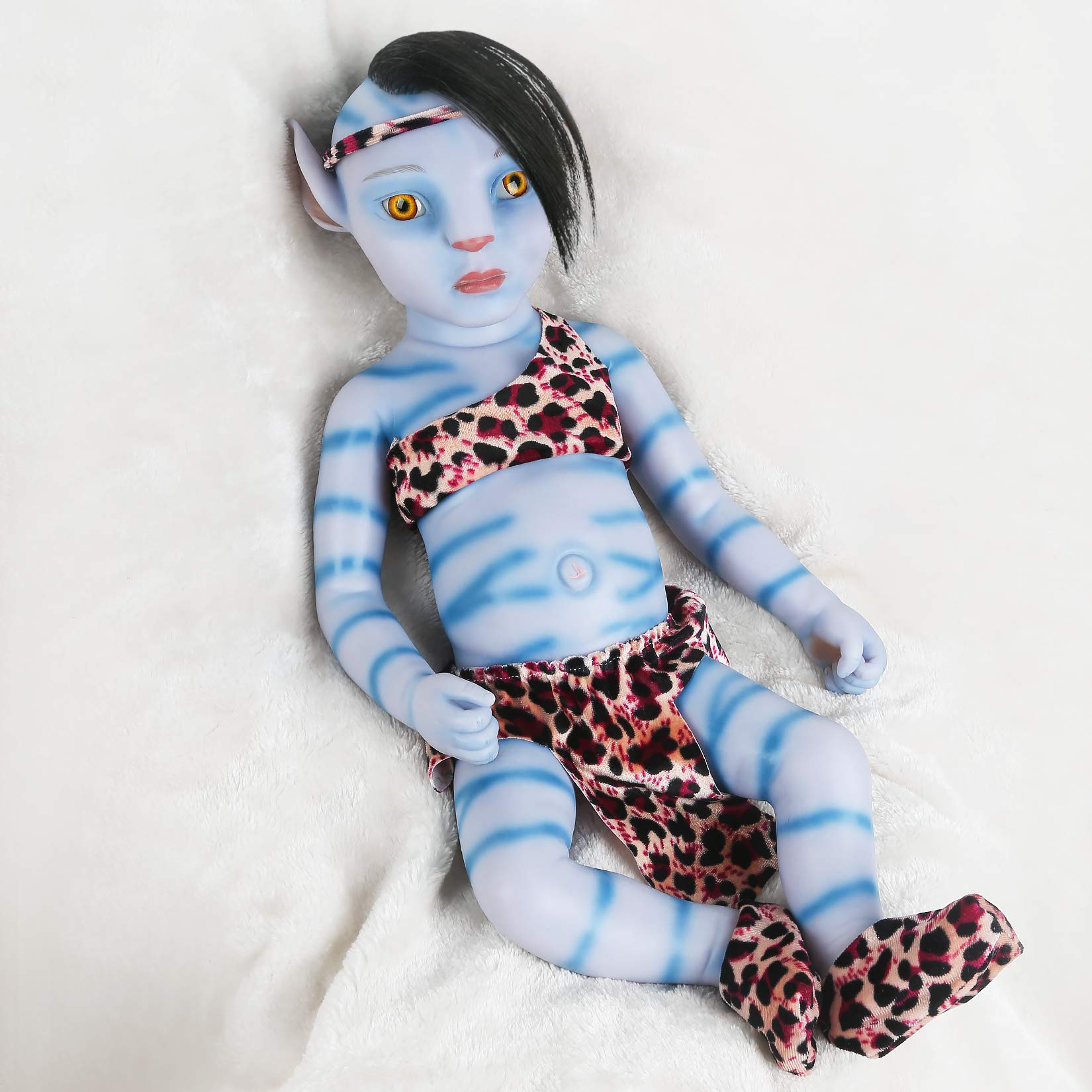 Vollence 20 Inch Realistic Silicone Baby Doll with Hair - Open Eye Reborn Boy Doll for Collectors, Lifelike Newborn Baby Gift for Kids & Adults | Perfect for Nursery Decor, Photography Props, and Role Play