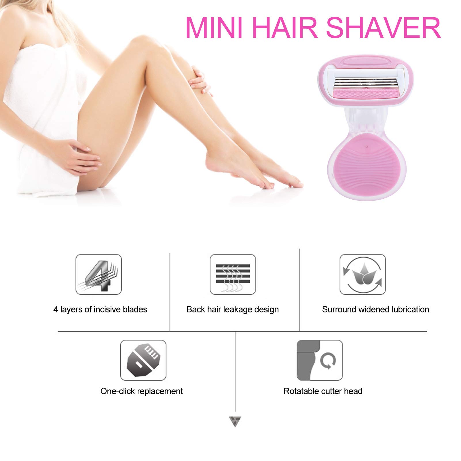 Women's Razor with 4 Blades - Extra Smooth Shaving, Flexball Technology & Compact Travel Design - Includes Travel Case - Perfect for Smooth Legs, Underarms & Bikini Line at Home or On The Go