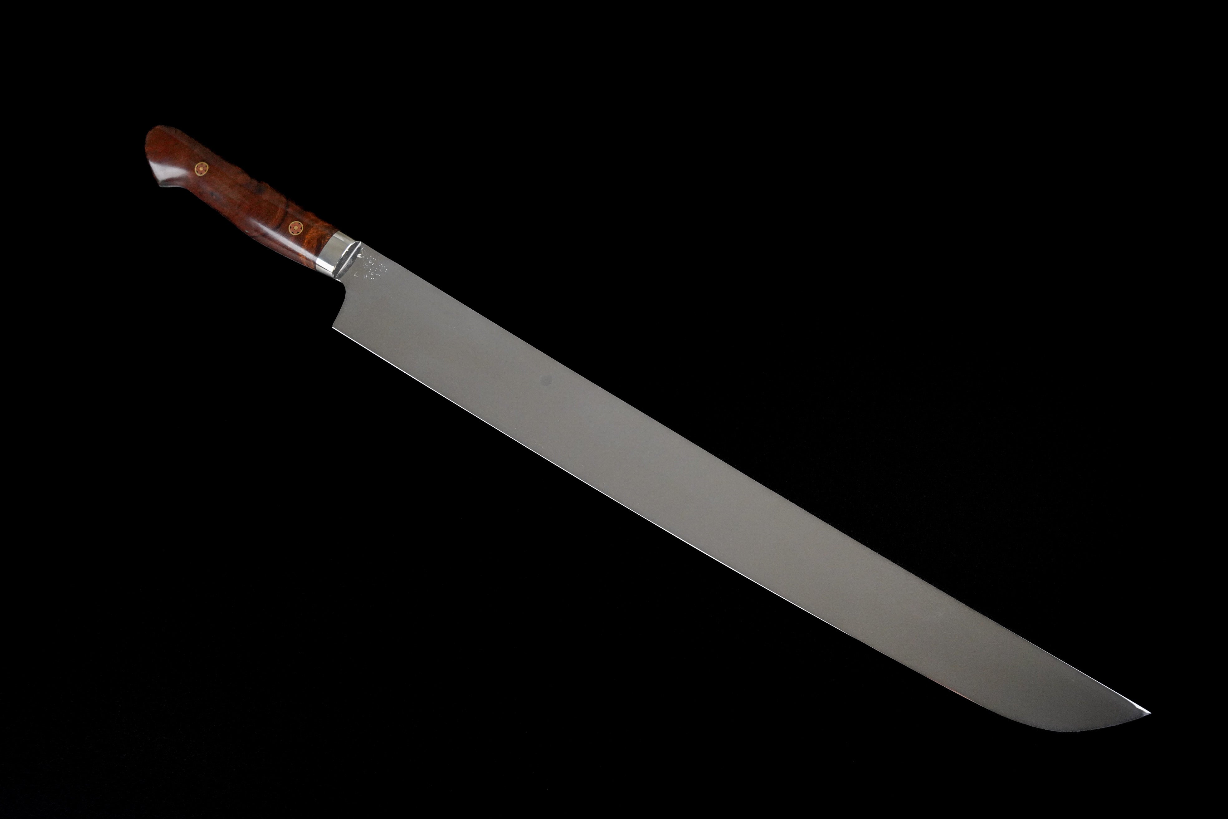 Premium Ikeda Yoshikazu 390mm White #3 Moon Honyaki Sakimaru Knife - Japanese Chef's Knife for Sushi, Sashimi & Precision Cutting - Perfect for Professional Chefs & Home Cooking Enthusiasts