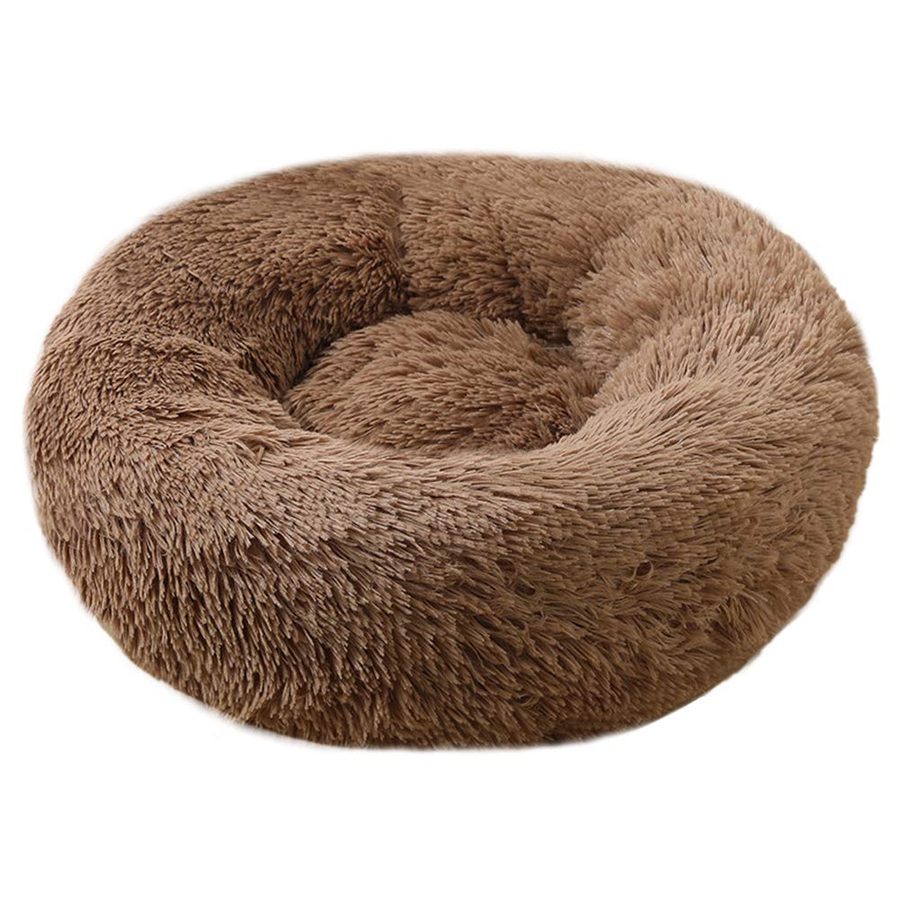 Premium Faux Fur Round Pet Bed for Dogs & Cats - 28