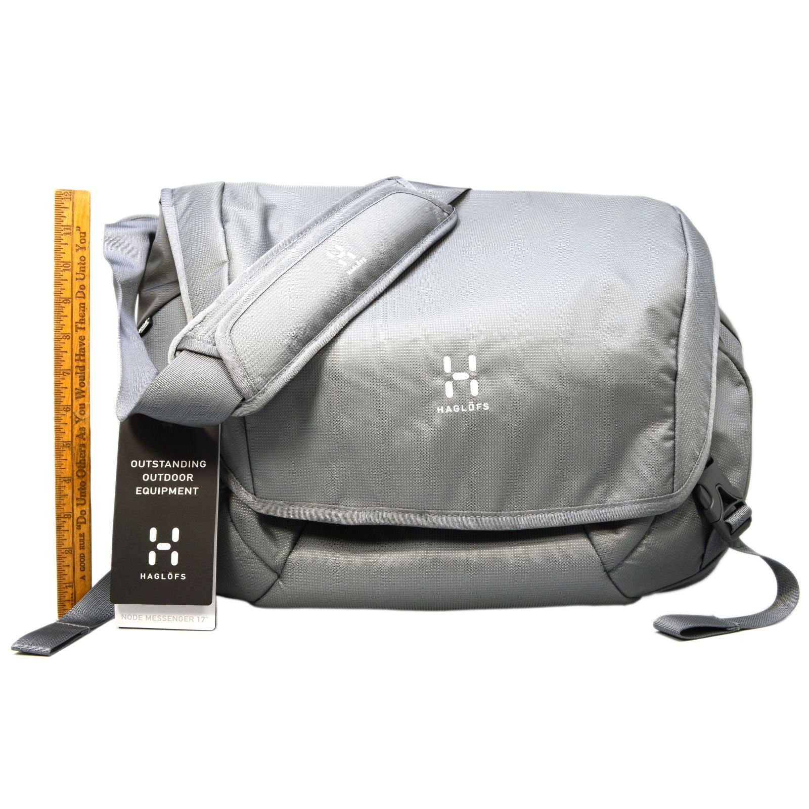 HAGLOFS NODE MESSENGER 17 Shoulder Bag - Lightweight Durable Gray Granite Backpack for Men & Women | Perfect for Commuting, Travel & Outdoor Adventures