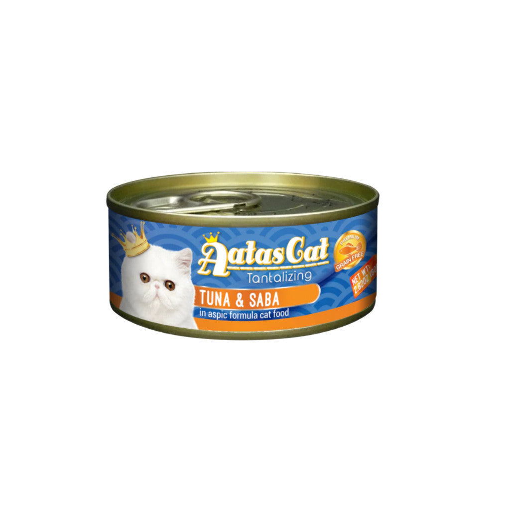 24-Pack Aatas Cat Wet Food - Tantalizing Tuna & Creamy Chicken Flavor, Nutrient-Rich Ingredients, 80g Cans | Perfect for Mealtime, Treats & Picky Eaters