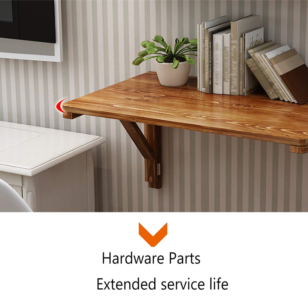 Wall-Mounted Folding Desk - Solid Wood Drop Leaf Table for Dining, Study & Kitchen | Space-Saving Computer Desk & Learning Table | Multiple Size Options | Perfect for Small Apartments, Home Offices & Compact Spaces