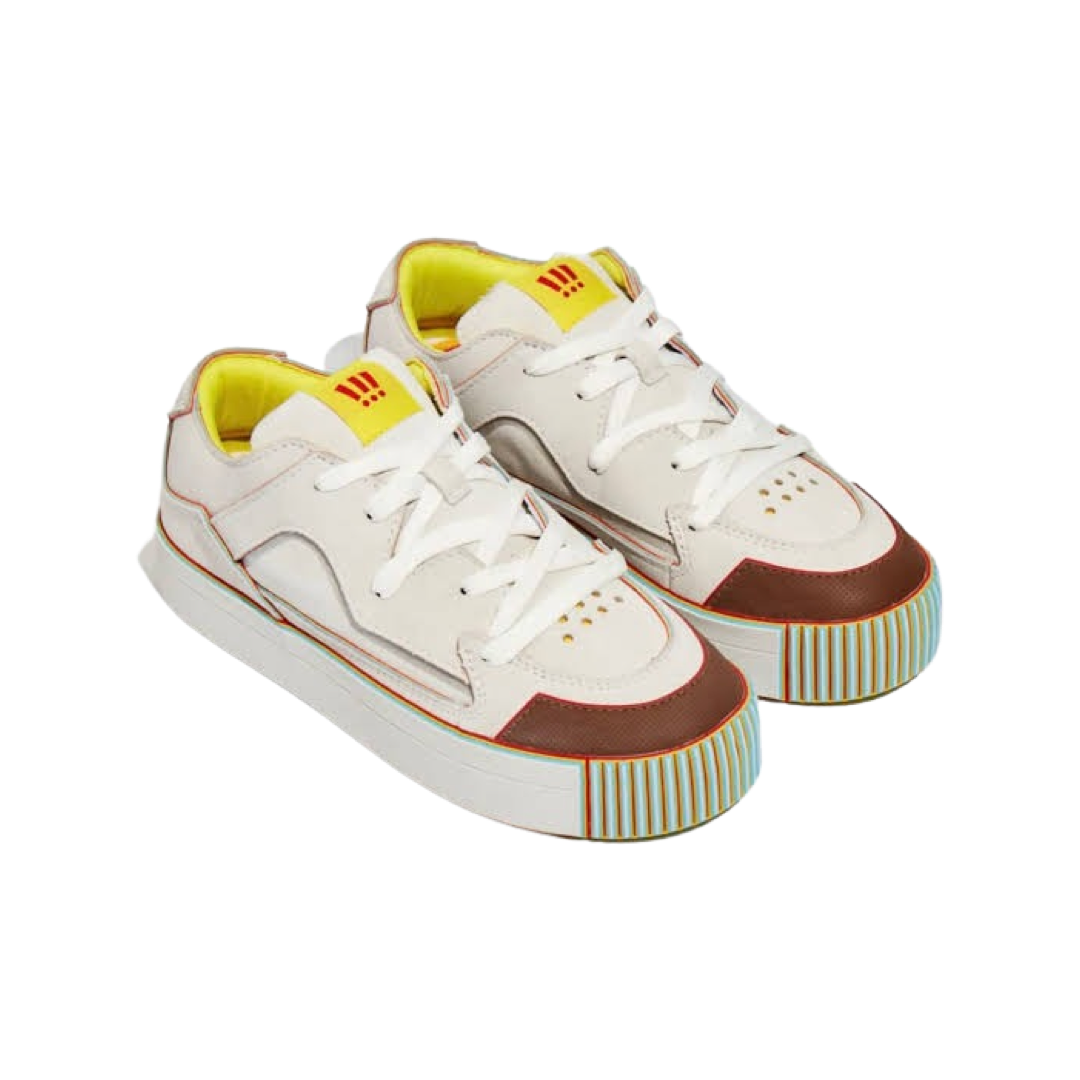 MSCHF Gobstomper Sneakers - Off White, Red, Yellow & Blue Colorway | Limited Edition Streetwear Shoes for Men & Women | Perfect for Urban Fashion, Skateboarding & Casual Wear