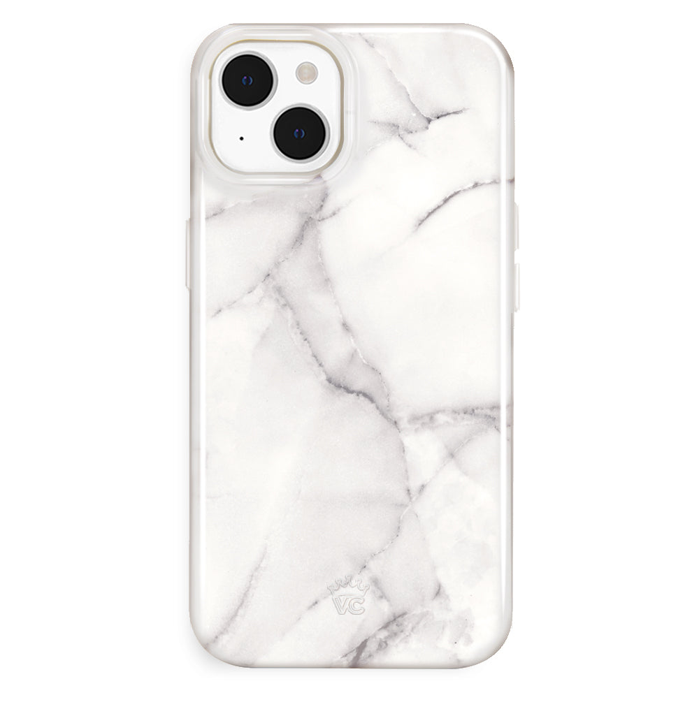 Premium Carrara Marble iPhone Case - Slim Protective Cover with Elegant Marble Design for iPhone 13/14/15 Pro Max - Perfect for Business, Travel & Everyday Use