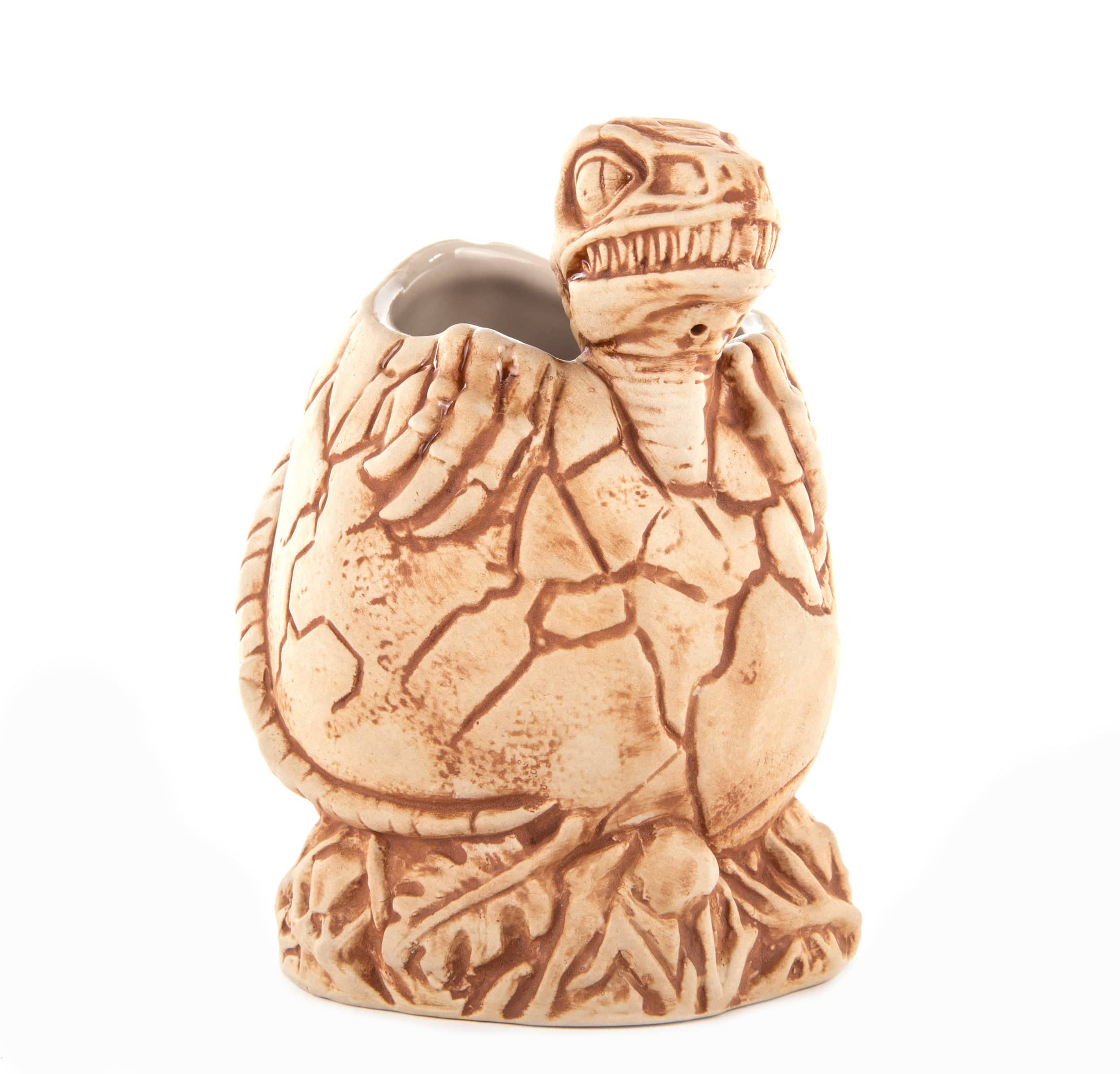 Jurassic Park Baby Raptor Tiki Mug - Collectible Ceramic Cup for Dinosaur Fans - Perfect for Movie Nights, Themed Parties & Home Decor