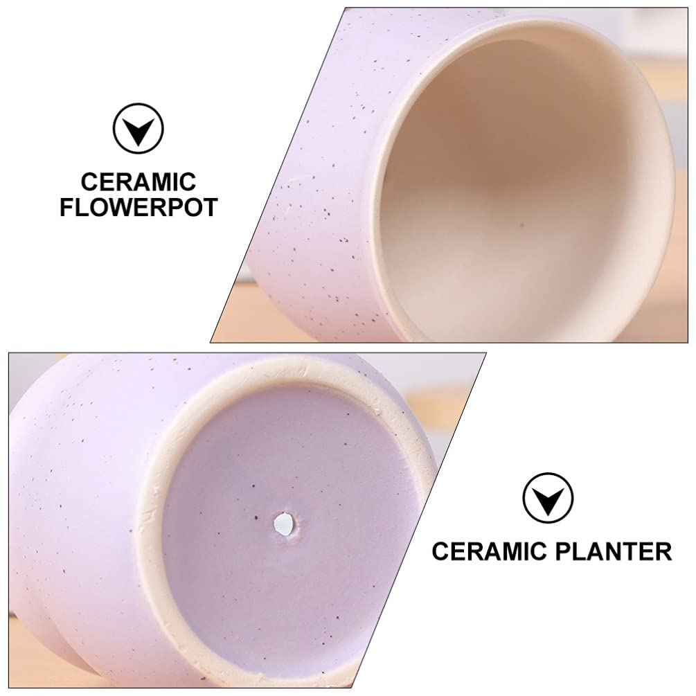DOITOOL 4-Pack Ceramic Flower Pots - Small Succulent & Cactus Planters with Drainage Holes, Decorative Home & Garden Plant Containers for Indoor/Outdoor Plants, Perfect for Windowsill, Tabletop, and Office Decor