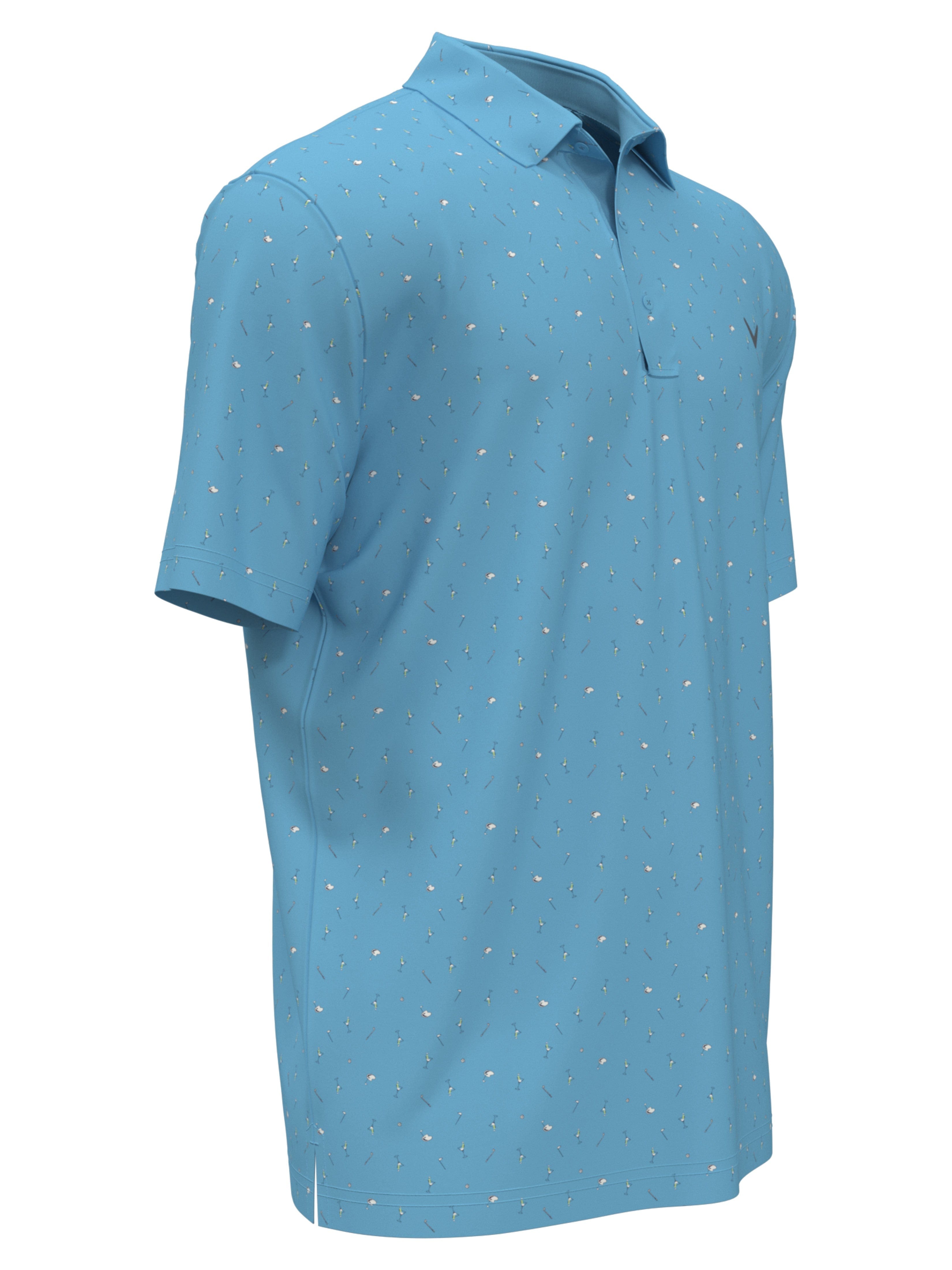 Men's Golf Print Polo Shirt - Breathable & Stylish for Golfing & Casual Wear - Perfect for Golf Courses, Outings & Everyday Comfort