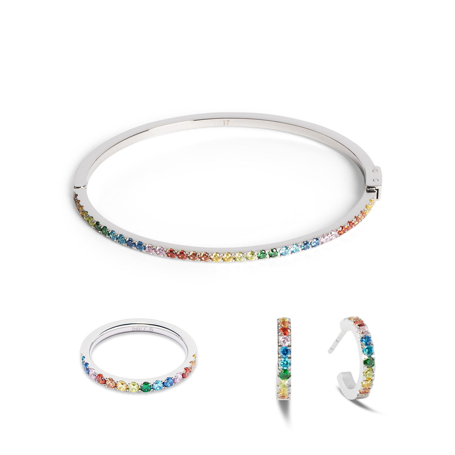 Eternal Love Silver Multicolor Ring for Women - Elegant Jewelry Gift for Anniversary, Wedding, and Valentine's Day