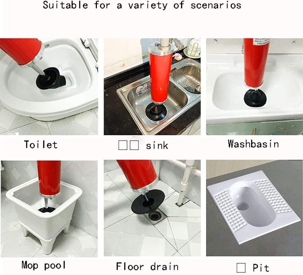Air Drain Toilet Plunger - High Pressure Sink Plunger & Pipe Cleaner for Bathroom, Kitchen, Shower Drain Clogs | Fast Unclogging Tool for Toilets, Sinks, Bathtubs | Perfect for Home, RV & Apartment Plumbing Emergencies