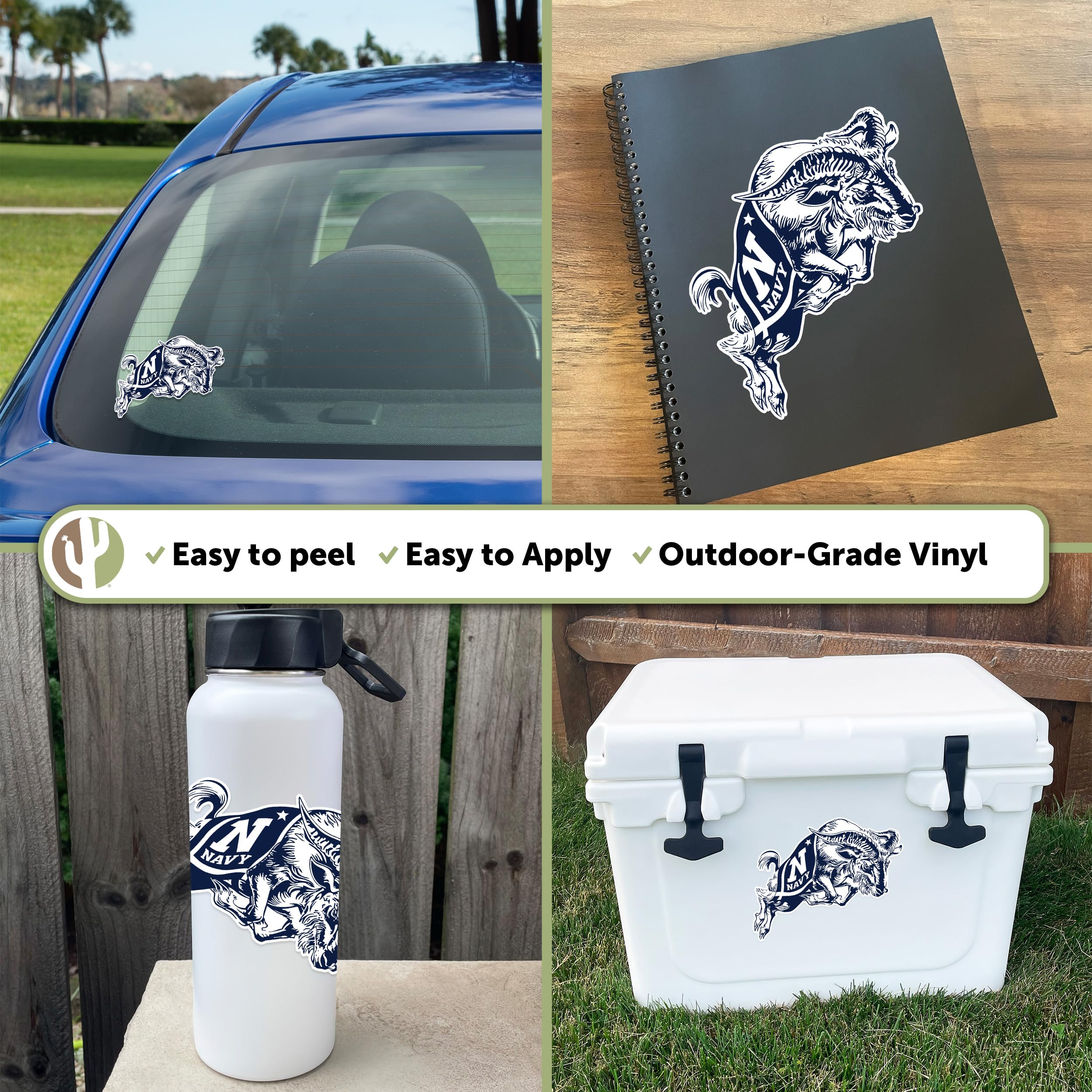 USNA Midshipmen NCAA Vinyl Decal Sticker - Waterproof Laptop, Car, Water Bottle & Scrapbook Decoration - Perfect for Navy Fans, Military Support & College Sports Enthusiasts
