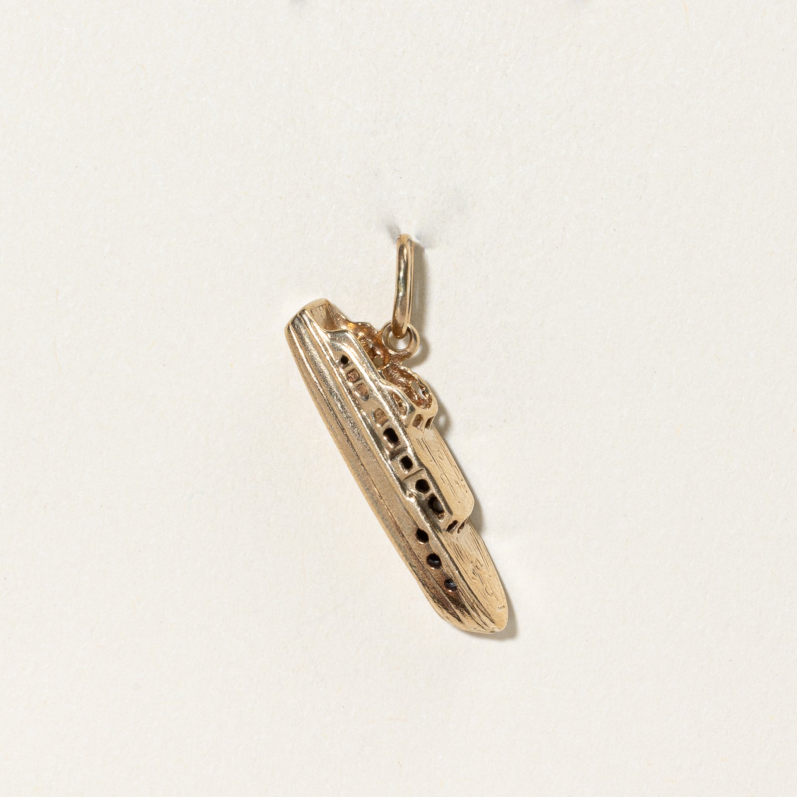 10K Yellow Gold Ship Charm Pendant - Nautical Jewelry for Women & Men - Perfect for Gifts, Travel Lovers & Sailors
