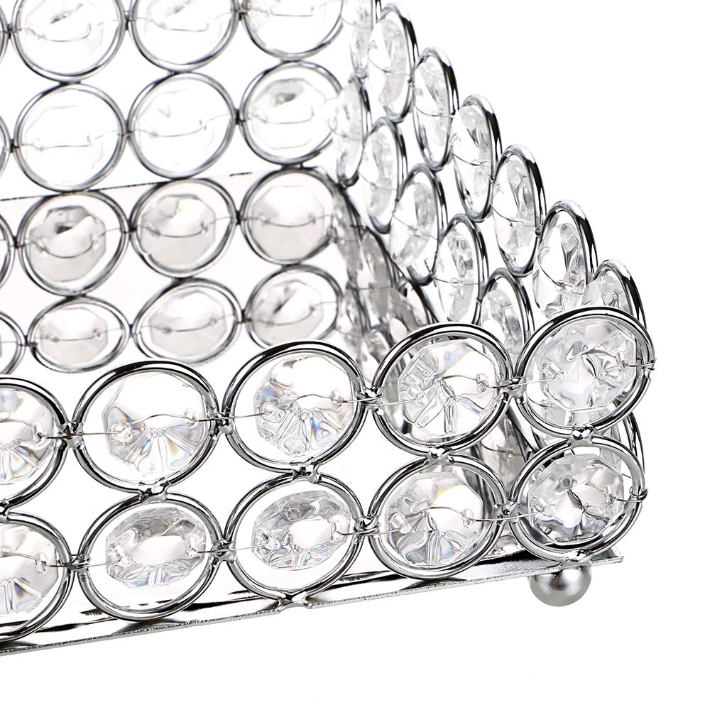 Hipiwe Crystal Vanity Tray with Mirror - 12.4