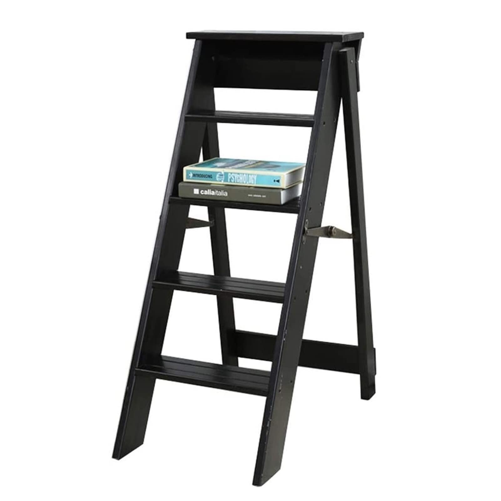 SIGOLY 5-Step Folding Ladder Stool for Indoor Use - Multifunctional Step Stool for Home, Kitchen, Bathroom & Closet - Non-Slip Safety Step Ladder for Adults & Kids - Perfect for Reaching High Shelves, Cleaning & Organizing