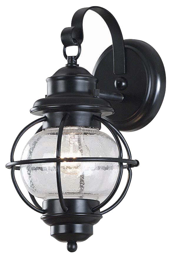 Kenroy Home 90961BL Hatteras 1-Light Small Wall Lantern - Black Finish, Casual Style (13.13