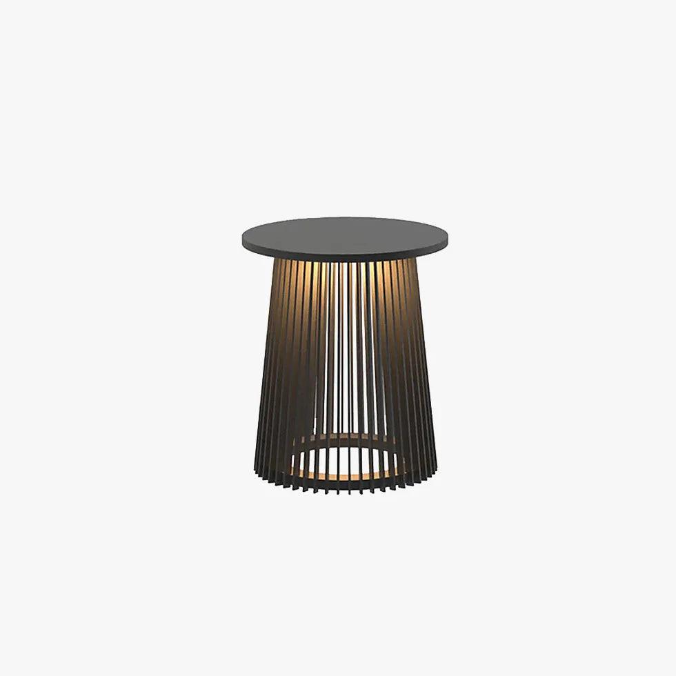 Modern Round Outdoor Floor Lamp - Waterproof Patio Lighting for Garden, Deck, Porch & Backyard - Durable Weatherproof Design for All Seasons
