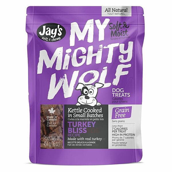 Premium My Mighty Wolf Turkey Bliss Dog Treats - Natural Protein Snacks for Dogs - Perfect for Training, Rewards & Dental Health