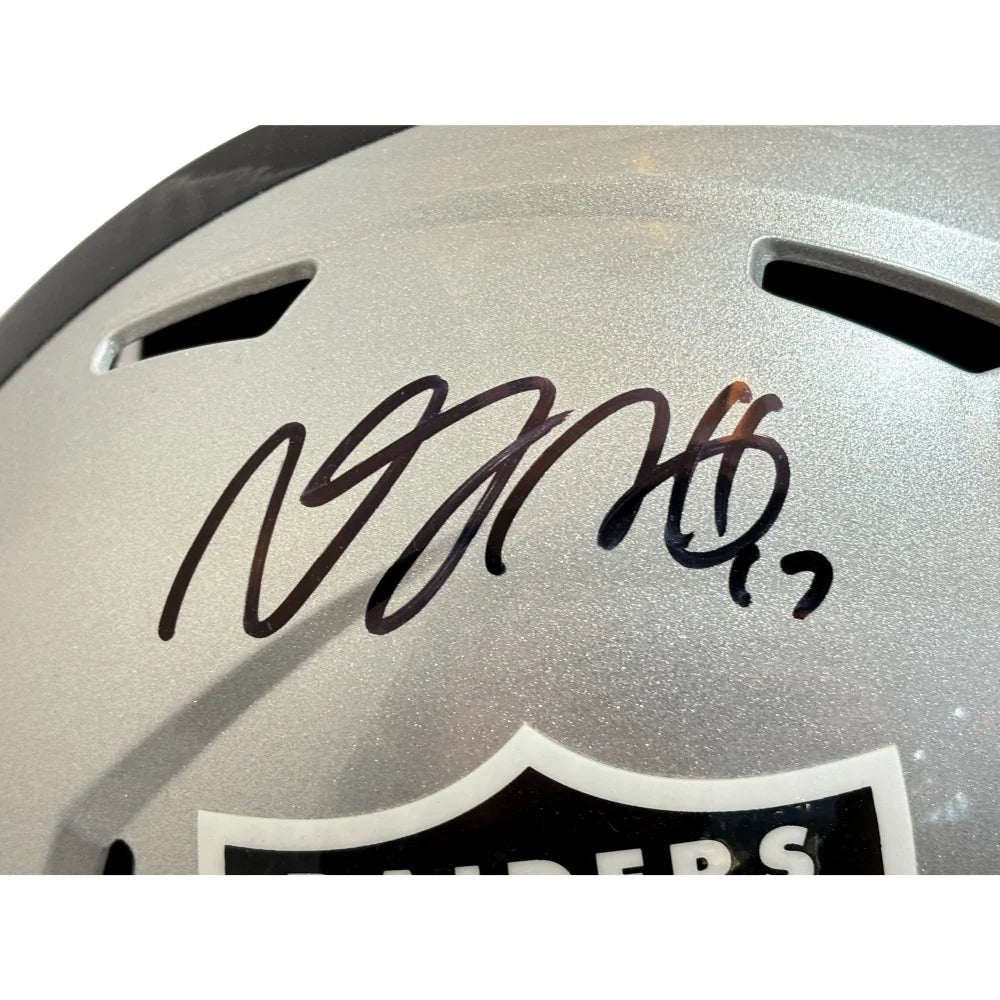 Davante Adams Autographed Las Vegas Raiders Full Size Speed Helmet - Certified Authentic NFL Football Collectible - Perfect for Sports Memorabilia Display, Fan Cave Decor, and Raiders Gifts