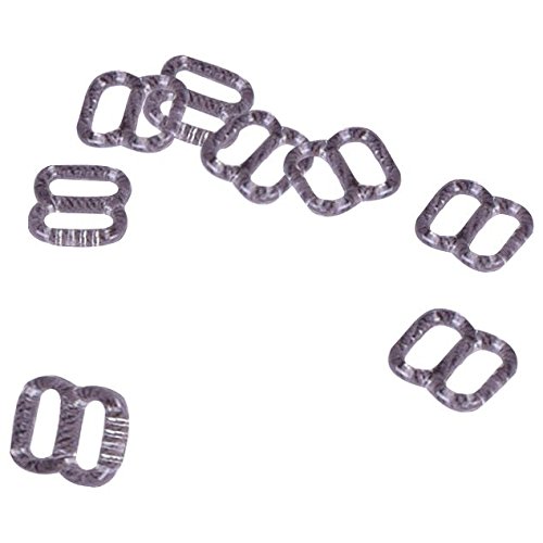 Porcelynne Clear Plastic Bra and Headband Replacement Strap Slides with Gripping Teeth - 1/4