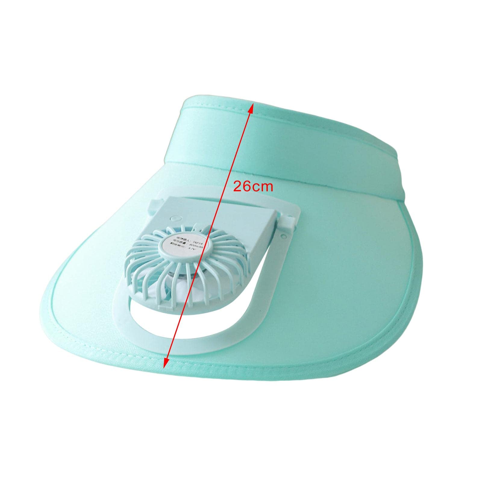 Sun Visor Hat with Built-in Fan for Adults & Kids - Adjustable Wind Speed, Wide Brim Sun Protection - Perfect for Outdoor Sports, Beach, Hiking & Summer Activities