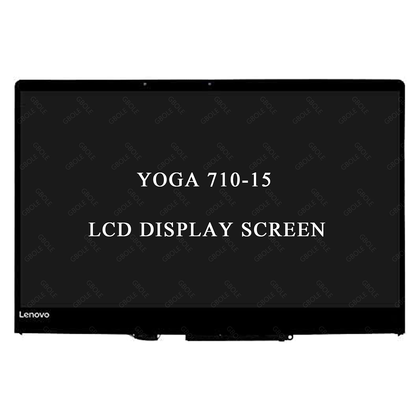GBOLE Replacement LCD Touch Screen Digitizer Assembly for Lenovo Yoga 710-15 (710-15ISK/710-15IKB) - 1920x1080 Full HD Display with Bezel - Compatible with Models 80U0 & 80V5 (Part# 5d10l47462) - Perfect for Screen Repair & Replacement at Home or Office