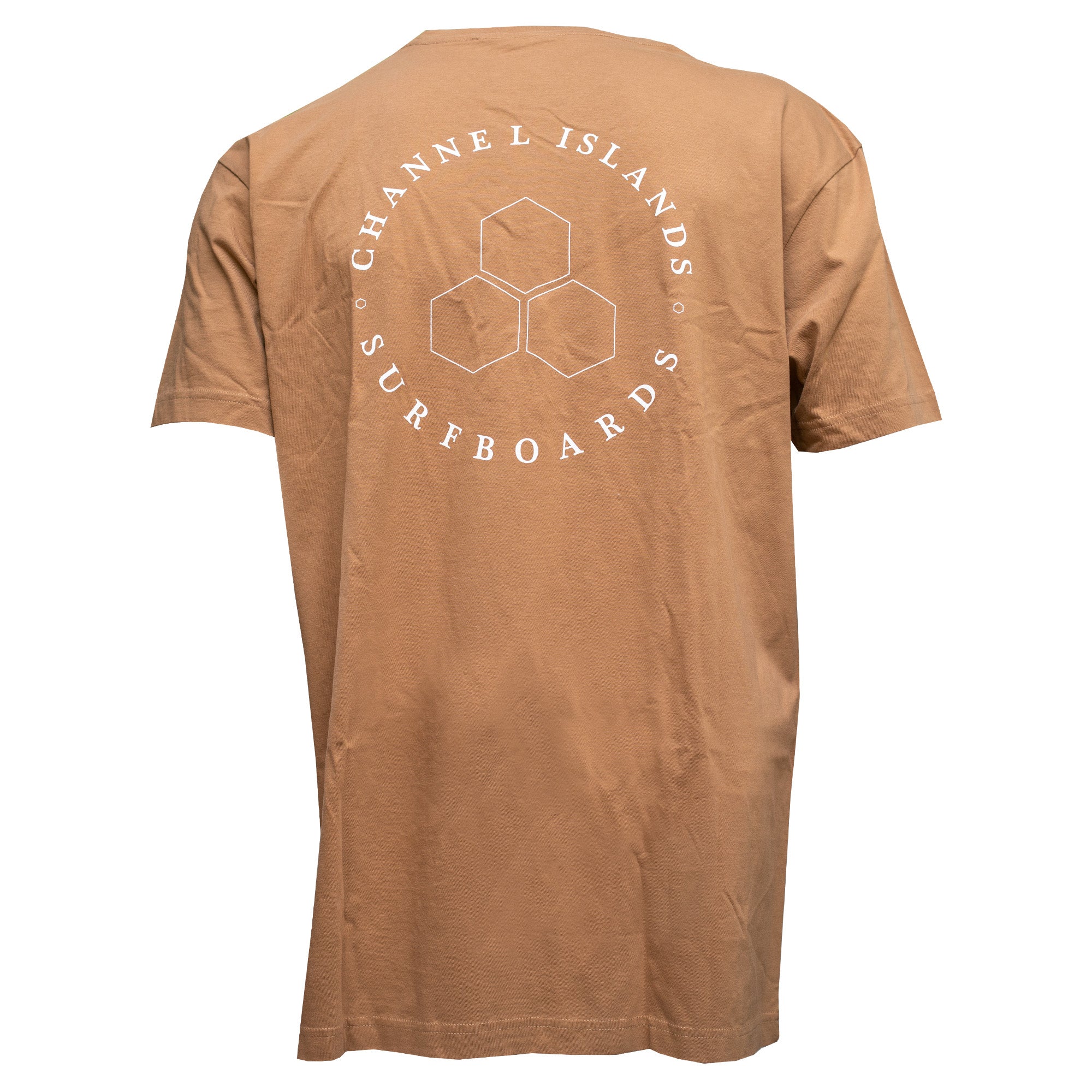 Channel Islands Hex Circle 2.0 Men's Short Sleeve T-Shirt - Desert Color - Casual Summer Wear for Beach & Street Style