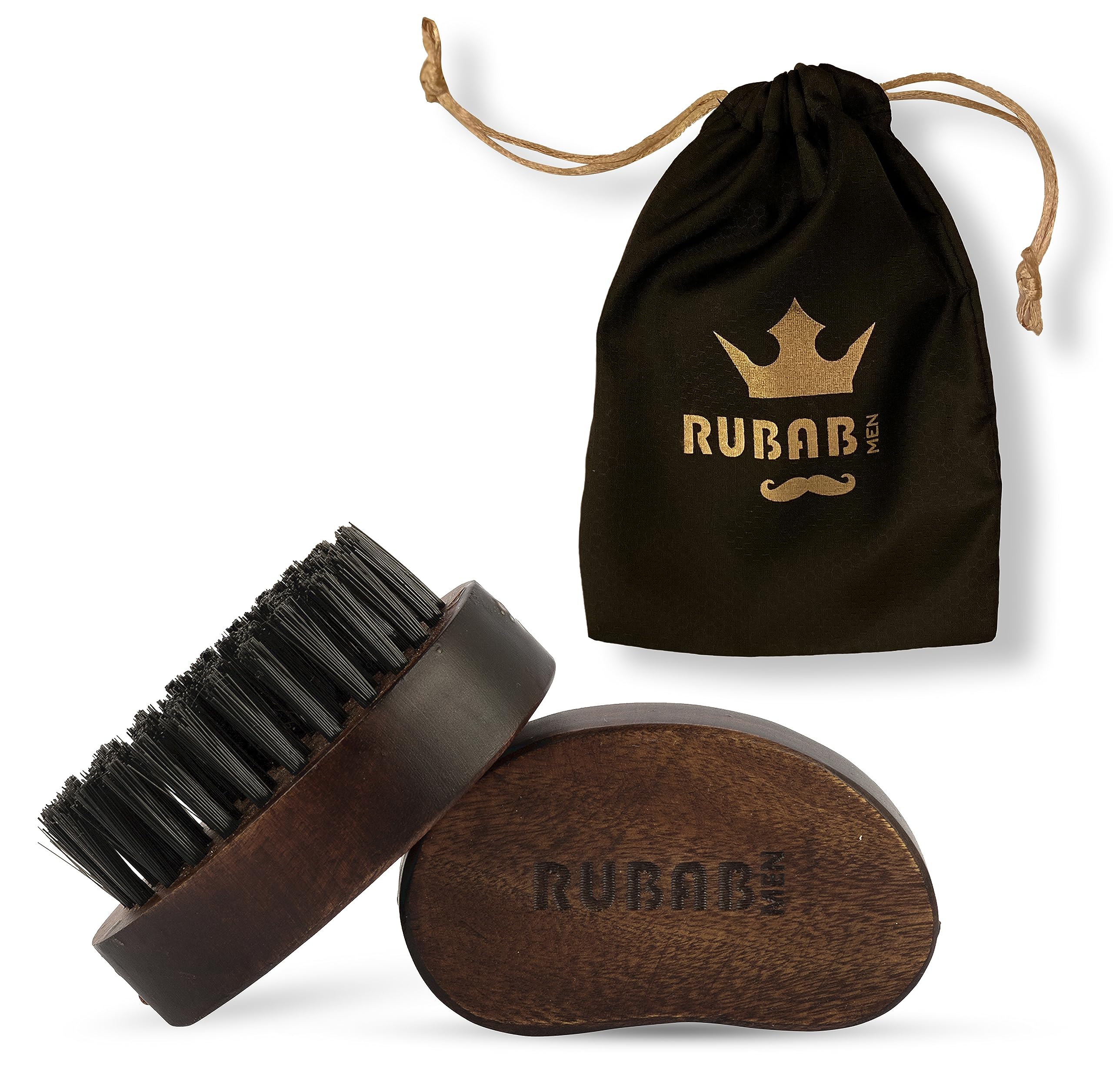 Premium Nylon Bristle Beard Brush for Men - Travel Friendly Grooming Tool | Tame & Style Your Beard Like a King | Perfect for Home, Office & Travel Essentials