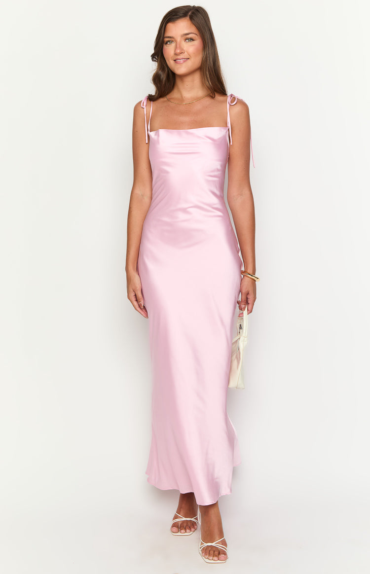 Antoni Pink Maxi Dress for Women - Flowy Long Summer Dress with Pockets, Elegant Boho Style, Perfect for Beach, Vacation, and Casual Outings