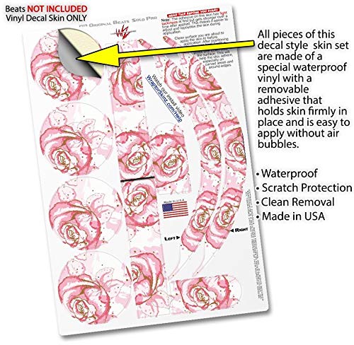 Flower Rose Skin Decal Wrap for Beats Solo Pro Headphones - 13 Unique Designs (Headphones Not Included) - Perfect for Personalization, Protection, and Style Enhancement