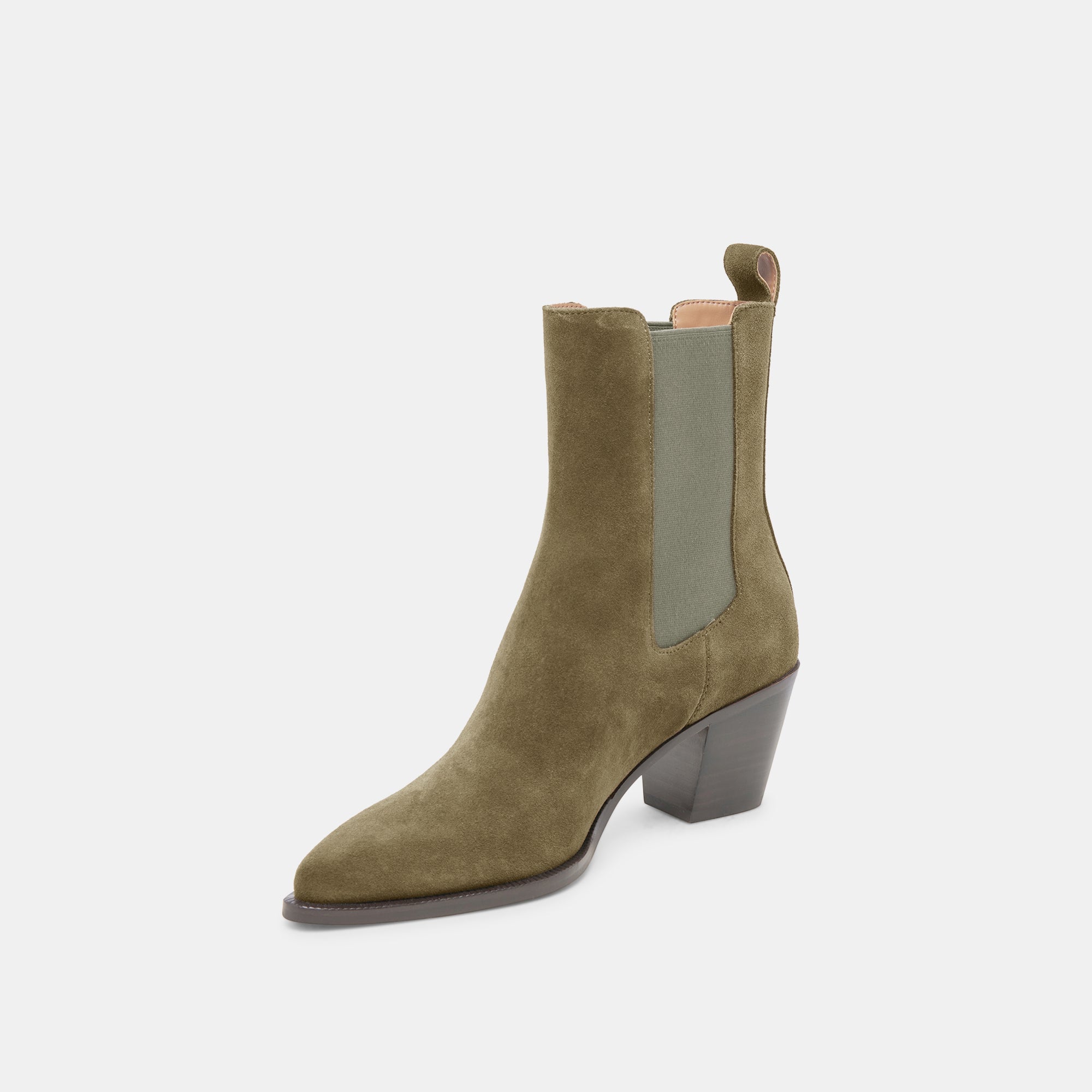 SHADIE H2O Waterproof Booties - Army Green Suede Ankle Boots for Women | Comfortable & Stylish Outdoor Shoes for Hiking, Walking & Casual Wear