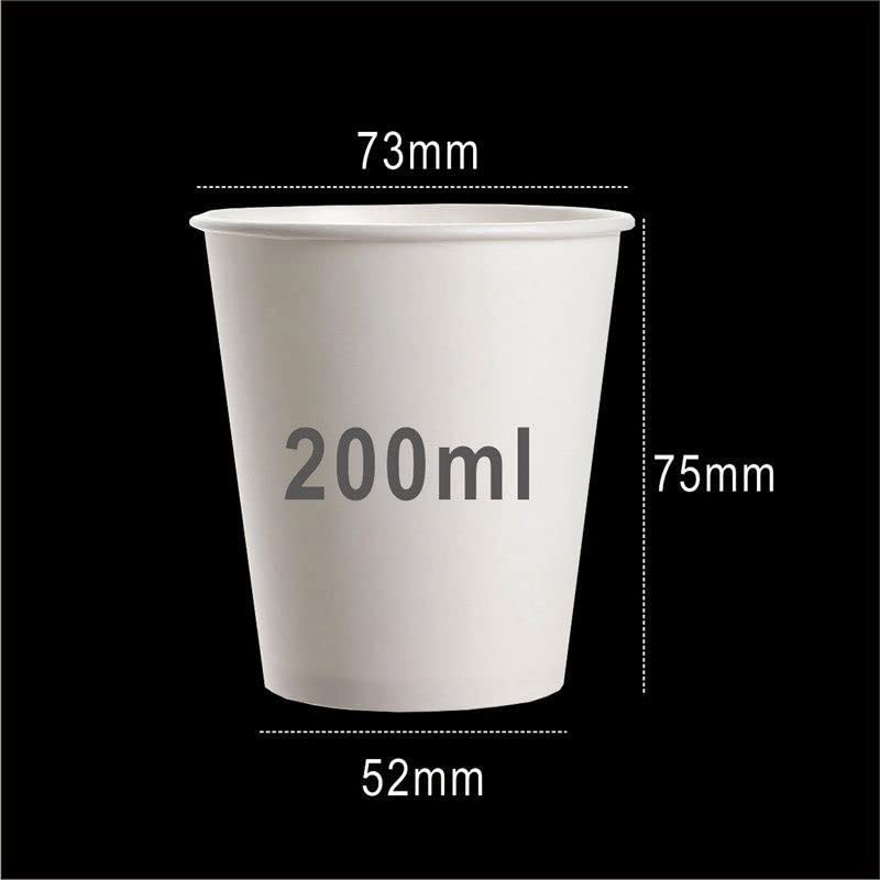 Biodegradable 4/7/8 Oz Disposable Paper Cups - Eco-Friendly Brown & White Coffee Cups for Hot Drinks | Perfect for Parties, Events, Camping & Outdoor Gatherings
