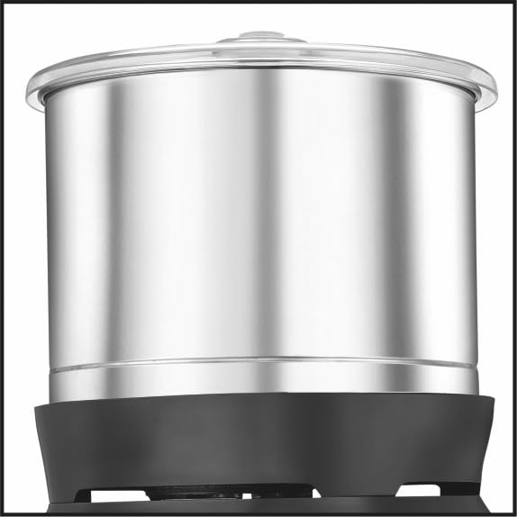 Prestige Vertical Wet Grinder with Stainless Steel Drum - 200W, 110V - Includes Coconut Scraper & Atta Kneader Attachments - Perfect for Indian Cooking, Dosa/Idli Batter & Chapati Dough (Grey & White)