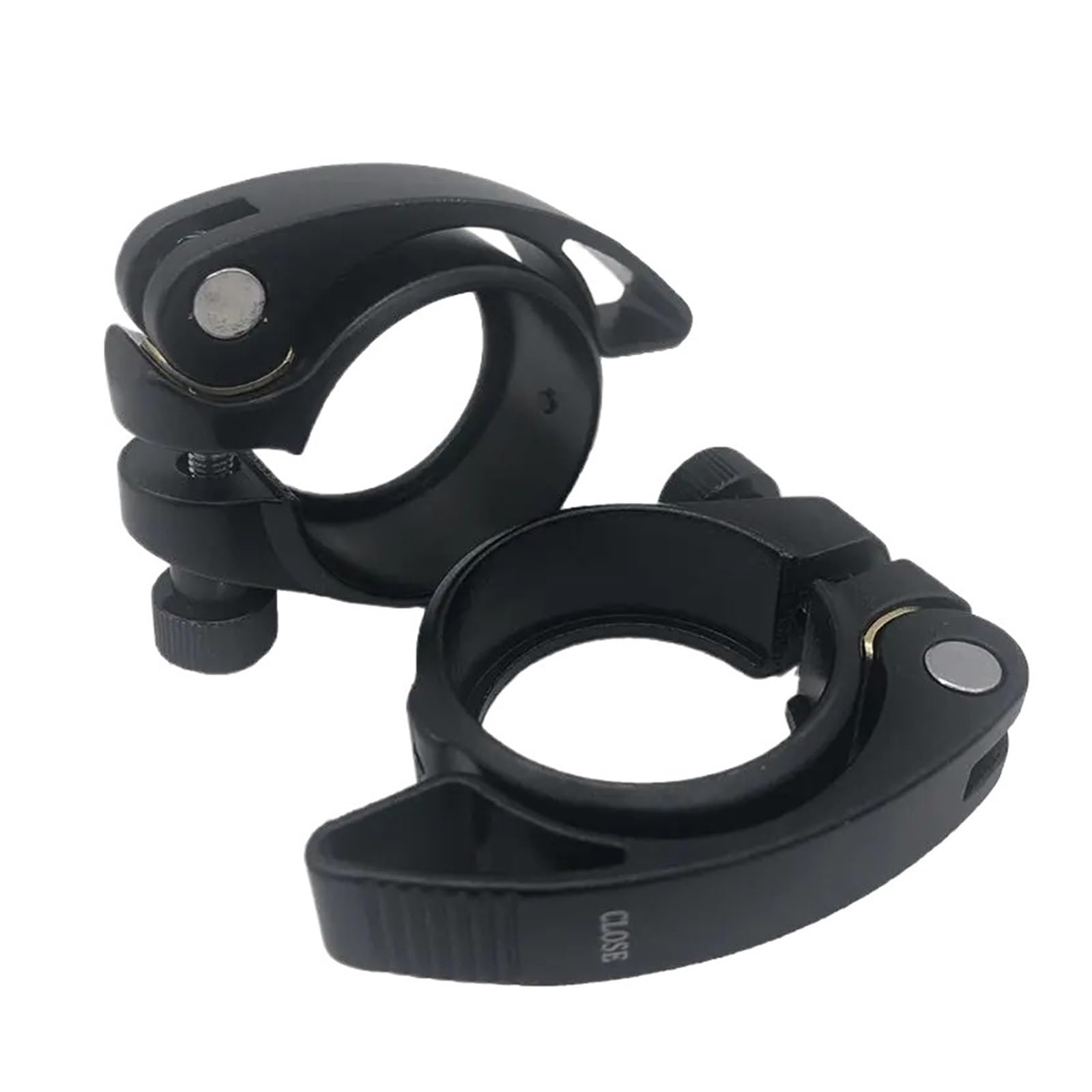 Quick Release Bike Seat Clamp 38.1mm/40mm/40.8mm - Adjustable Aluminum Alloy Seat Post Clamp for Cycling - Secure & Easy Height Adjustment (40.8mm Black) - Perfect for Mountain Bikes, Road Bikes & Commuter Bicycles