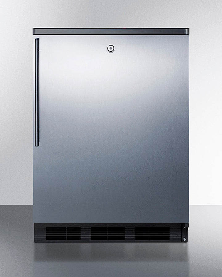 Accucold 24-Inch Wide Built-In All Refrigerator with Thin Handle - FF7LBLKBISSHV - Perfect for Small Kitchens, Apartments, and Office Spaces