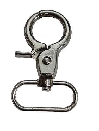 Premium Metal Swivel Lobster Clasps - 1/2 Inch Silver Trigger Snap Hooks for Jewelry Making, DIY Crafts, Purse & Bag Accessories - Decorative Clasps for Handmade Jewelry, Keychains & Fashion Accessories [Pack of 2]