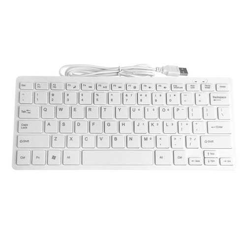 78-Key Slim Mini USB Wired Keyboard for Laptop & Desktop Computers - Compact Design for Home Office, Gaming, and Travel Use