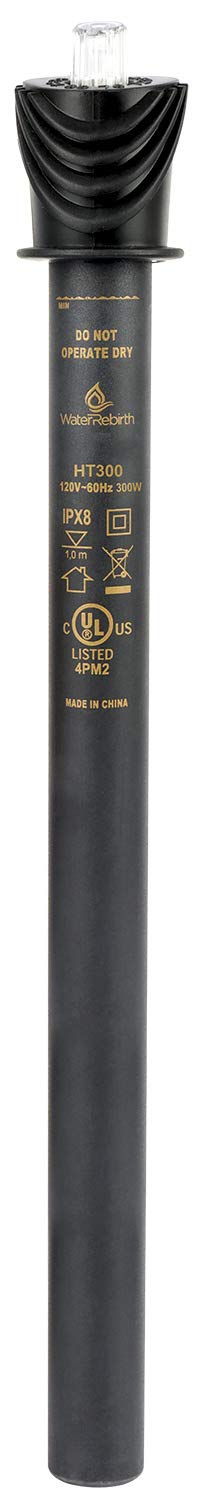 HT300 Submersible Aquarium Heater 300W - Reliable Fish Tank Water Heater for Freshwater & Saltwater Aquariums - Perfect for Tropical Fish, Turtles, and Marine Life - Ideal for Home, Office, and Pet Store Use