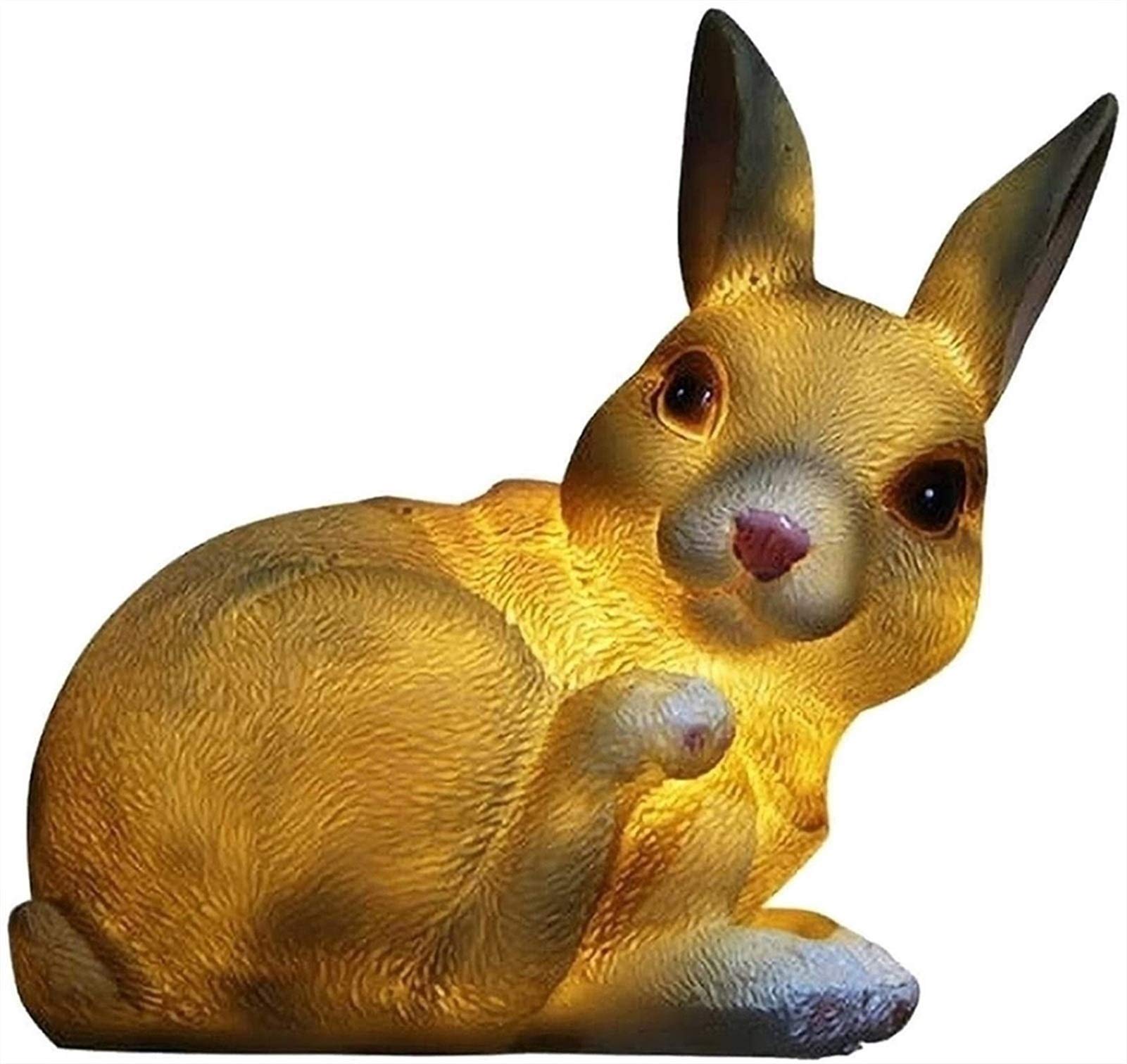 Solar-Powered Small Animal Resin LED Statue Light - Cute Puppy Design for Garden, Yard, Patio & Home Decor | Weatherproof Outdoor Lighting for Pathways, Flower Beds & Nighttime Ambiance