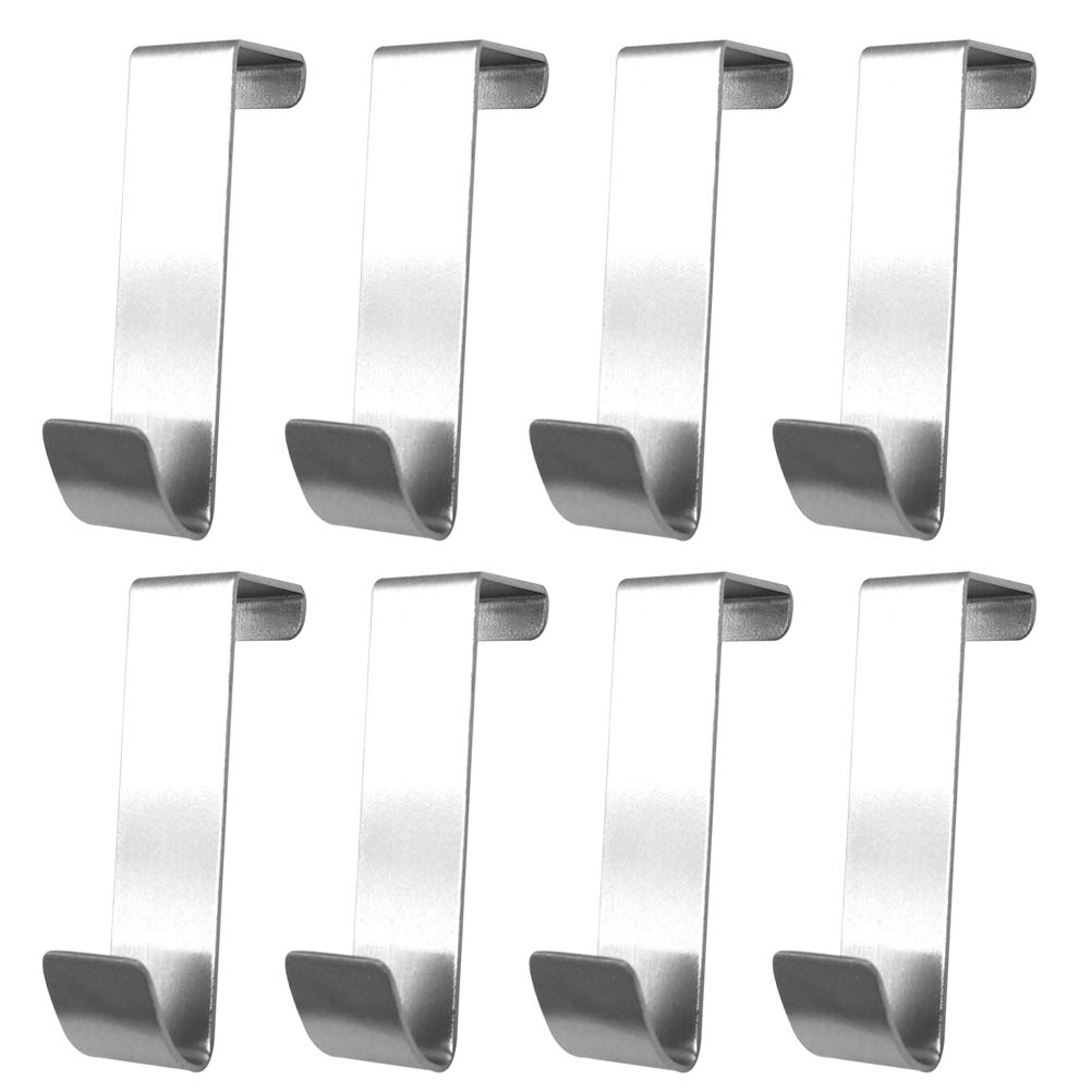 DOITOOL 8-Pack Heavy Duty Stainless Steel Wall Hooks - Rustproof Seamless Storage Hangers for Home Organization (Bedroom, Bathroom, Kitchen) - Perfect for Hanging Towels, Robes, Keys & Decor