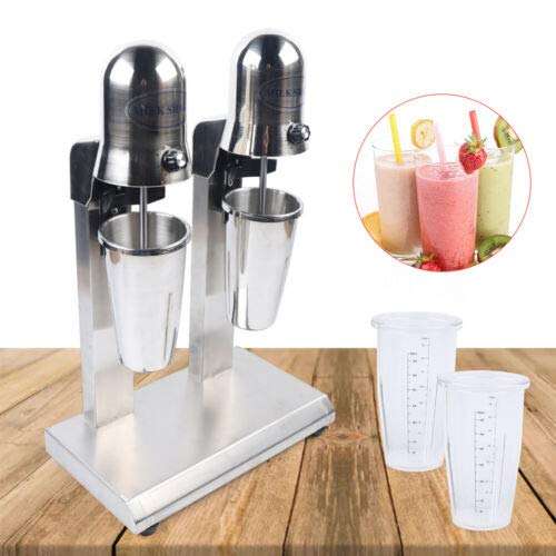 Commercial & Home Use 560W Double Head Electric Milkshake Mixer - Stainless Steel Adjustable Speed Drink Shaker for Smoothies, Shakes & Beverages - Perfect for Restaurants, Cafes, Bars & Home Kitchens