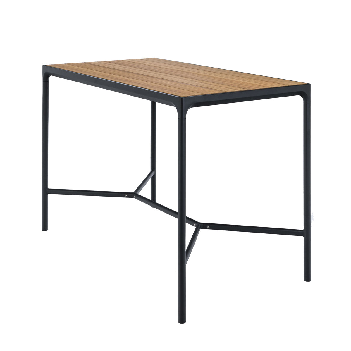 4-Piece Rectangular Outdoor Bar Table Set - Weather-Resistant Patio Dining Furniture for Backyard, Deck, and Poolside Entertaining