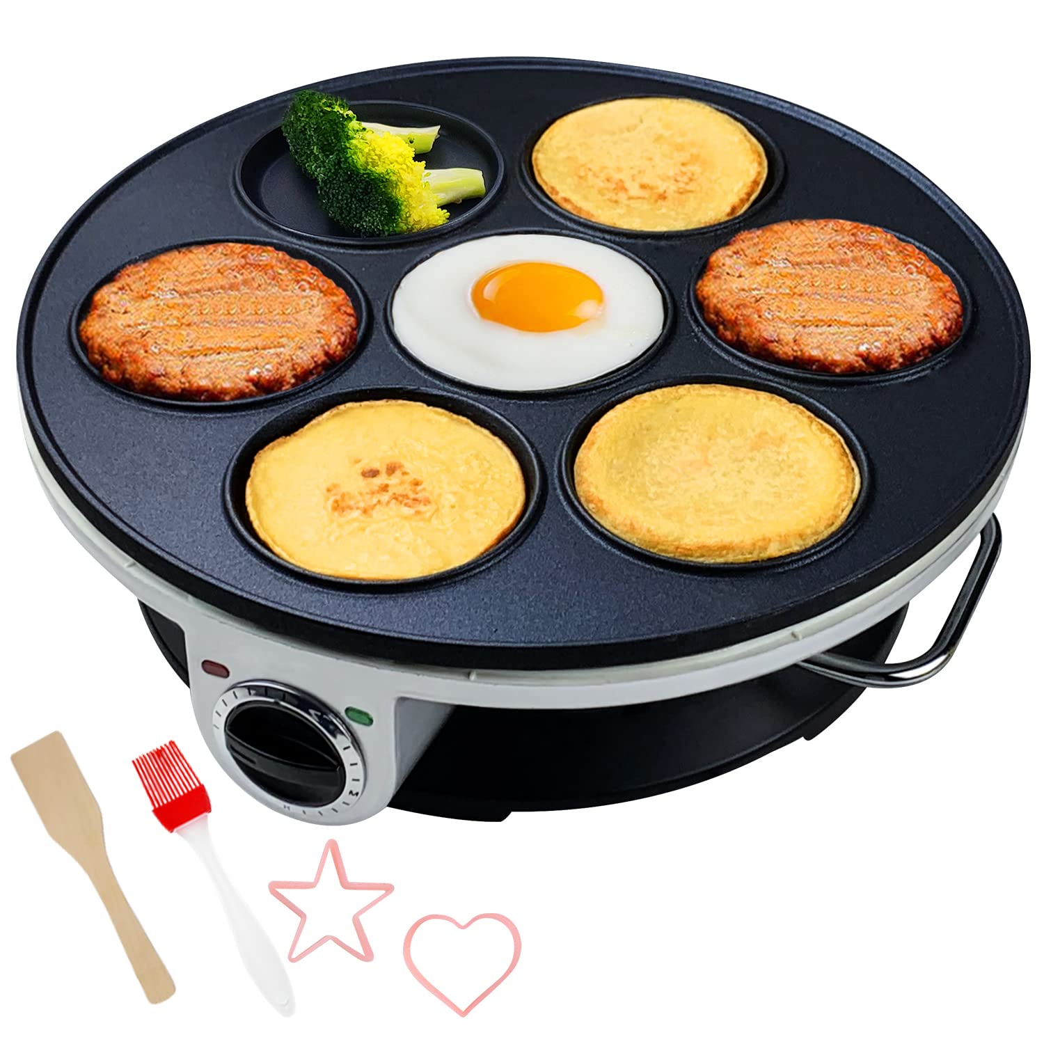Electric Pancake Maker for Kids - Mini Nonstick Crepe & Egg Pan - Perfect for Breakfast, Snacks, and Family Cooking Fun