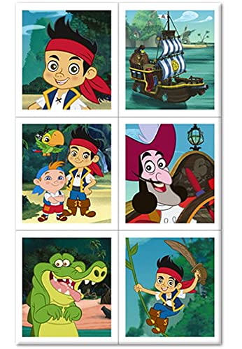 Jake and The Neverland Pirates Birthday Party Supplies Favor Bundle Set - 8 Loot Bags, 40 Piece Favor Pack, 24 Stickers, 12 Tattoos - Perfect for Kids Birthday Party Decorations and Pirate Themed Events