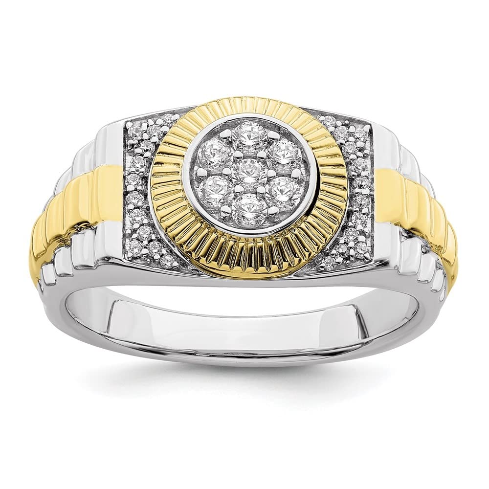 10K Two-Tone Gold Lab-Grown Diamond Engagement & Wedding Ring Set for Women – Perfect for Proposals, Anniversaries, and Bridal Jewelry Gifts