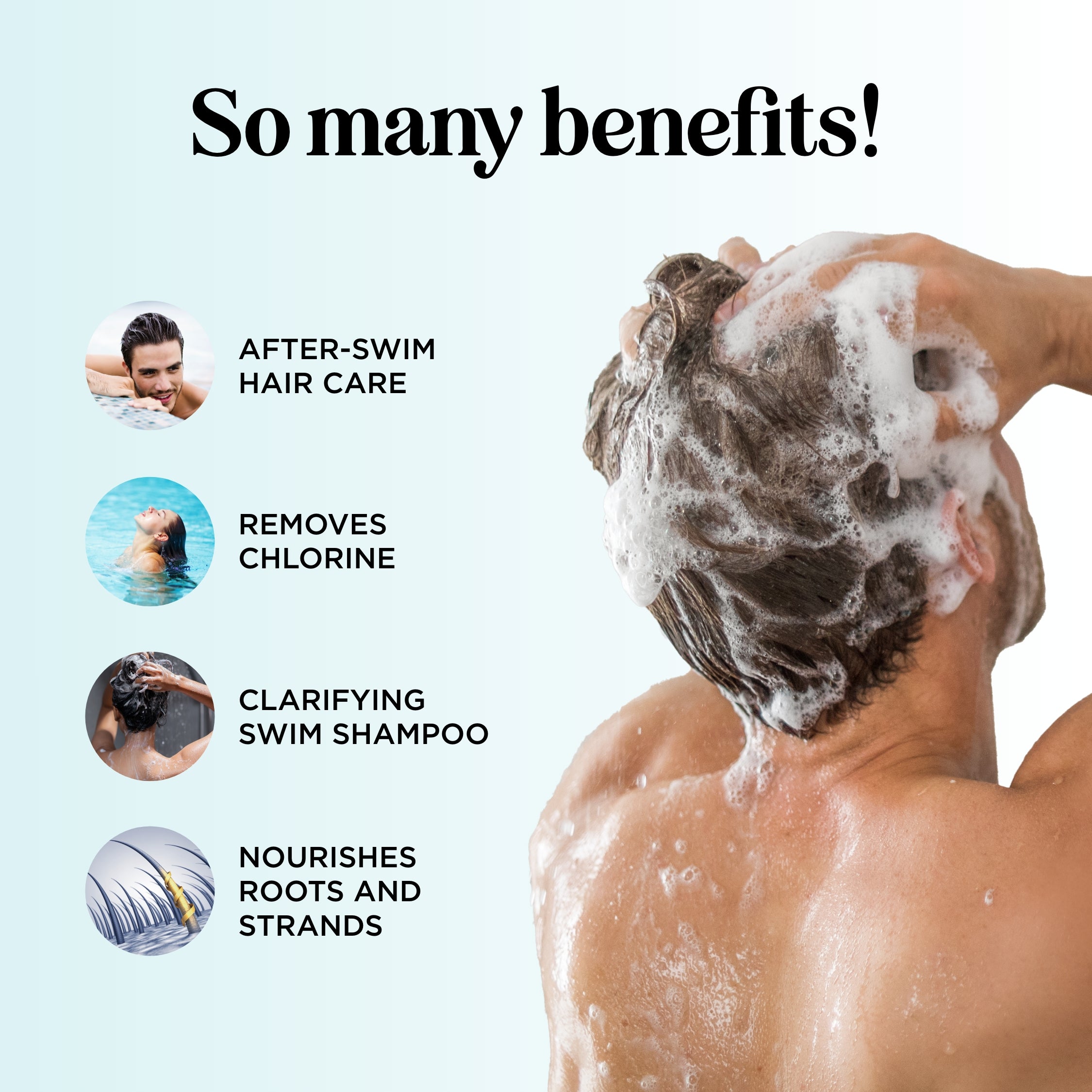 Swim Shampoo and Conditioner Set for Chlorine Removal - Post-Swim Hair Care for Pool, Beach & Water Sports