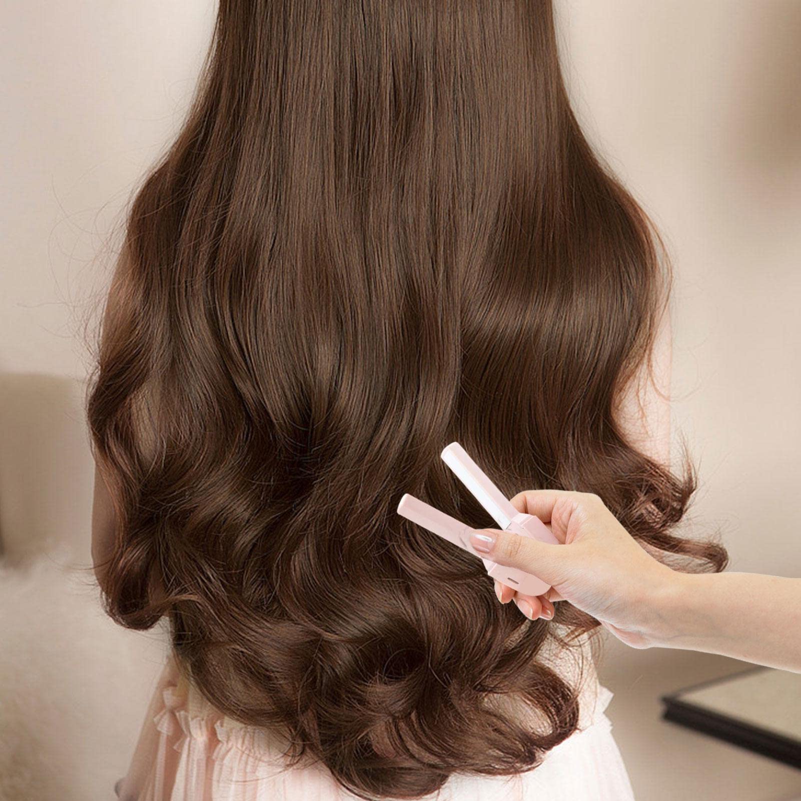Portable Cordless USB Hair Straightener - Travel Flat Iron for Short & Long Hair | USB-Powered, No Battery Needed | Perfect for Home, Travel & On-the-Go Styling