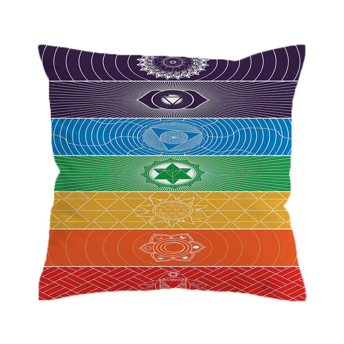 Chakra Yoga Quilt Set - 7 Chakra Healing Blanket for Meditation & Reiki - Soft Cotton Bedspread for Yoga Studio, Home Decor & Spiritual Practice